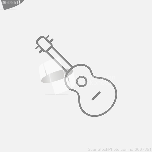 Image of Guitar line icon.