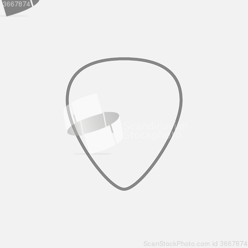 Image of Guitar pick line icon.