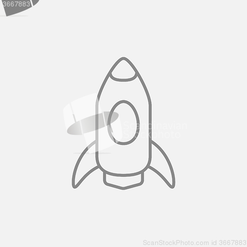 Image of Rocket line icon.