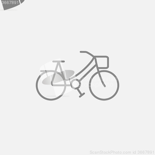 Image of Bicycle line icon.