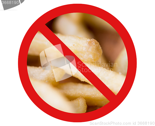 Image of close up of french fries behind no symbol