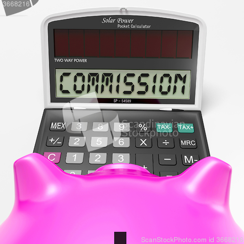 Image of Commission Calculator Shows Motivational Idea To Fortune