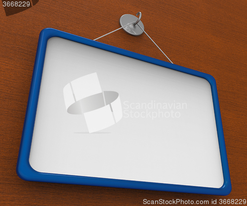 Image of Blank Noticeboard Copyspace Shows Display Space