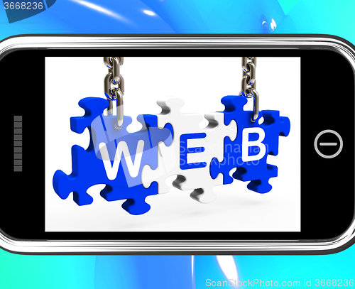 Image of Web On Smartphone Shows Mobile Browsing