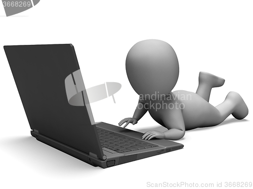 Image of Laptop Computer Showing Browsing Web Online