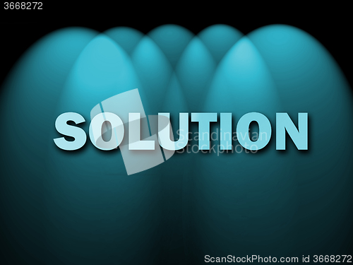 Image of Solution Words Shows Achievement Resolution Solving And Solved