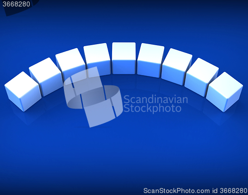 Image of Nine Blank Dice Show Copyspace For 9 Letter Word