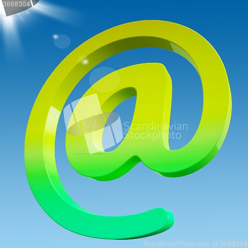 Image of At Sign Shows Online Mailing Communication Icon