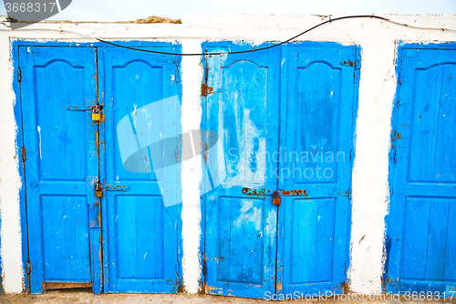 Image of in africa morocco  old   the blue sky