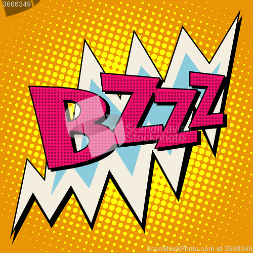 Image of bzzz voltage electricity energy comic bubble retro text