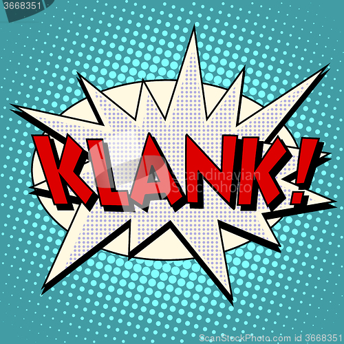 Image of klank comic bubble retro text