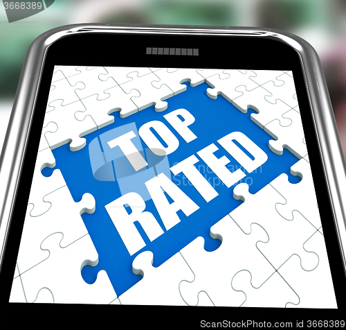 Image of Top Rated Smartphone Means Web Number 1 Or Most Popular