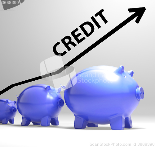 Image of Credit Arrow Means Lending Debt And Repayments