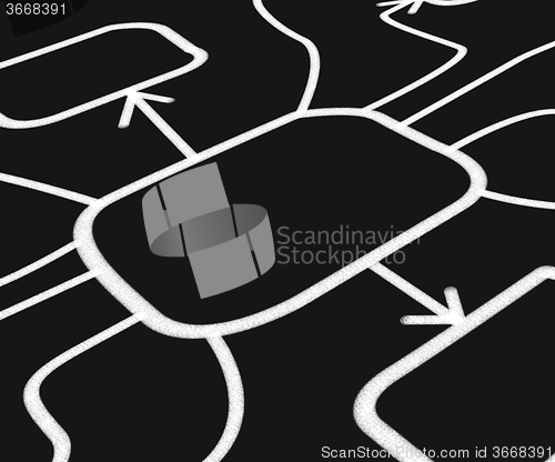 Image of Blank Diagram Shows Schematic Plan Flow Chart