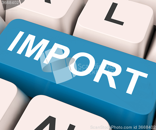 Image of Import Key Means Importing Or Imports\r