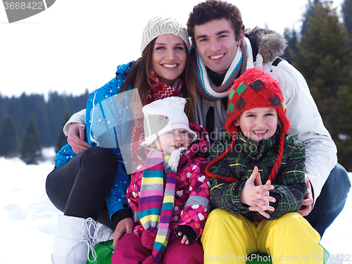 Image of winter family