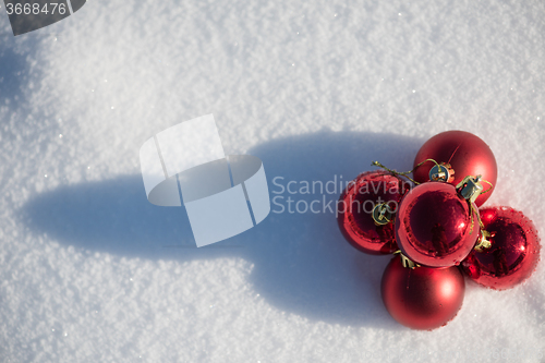 Image of christmas ball in snow