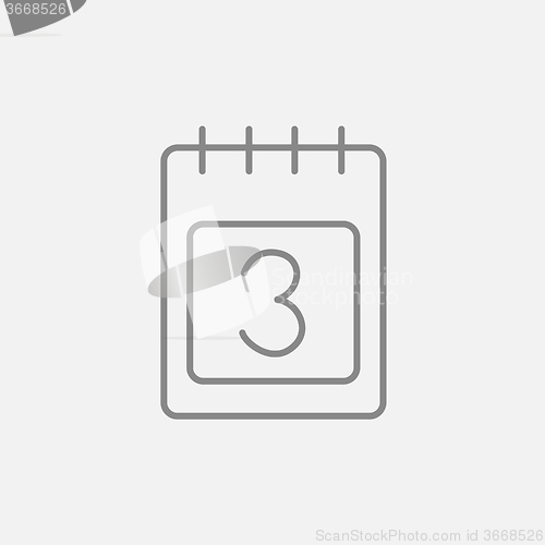 Image of Calendar line icon.