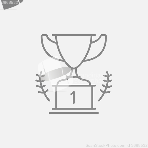 Image of Trophy line icon.