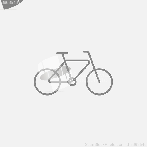 Image of Bicycle line icon.