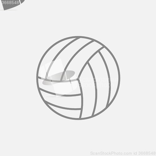 Image of Volleyball ball line icon.