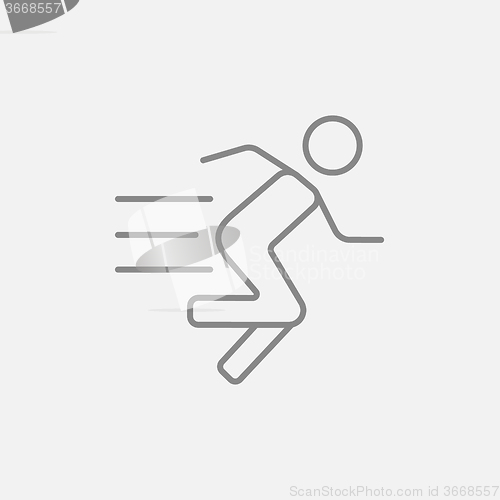 Image of Running man line icon.