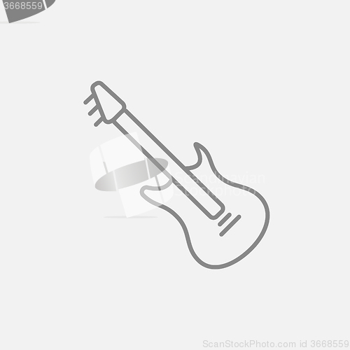 Image of Electric guitar line icon.