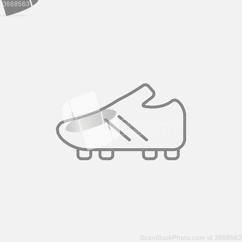 Image of Football boot line icon.