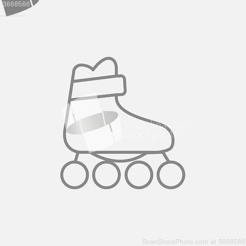 Image of Roller skate line icon.