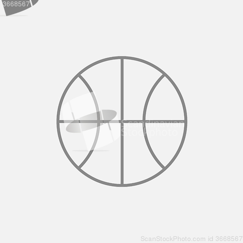 Image of Basketball ball line icon.