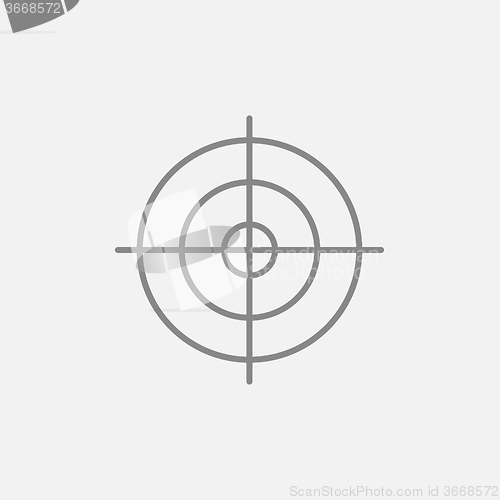 Image of Shooting target line icon.