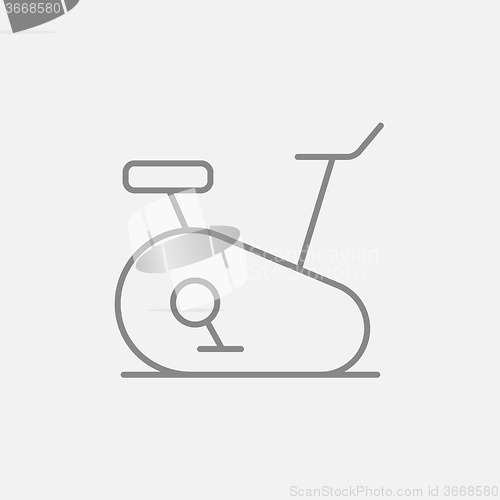 Image of Exercise bike line icon.