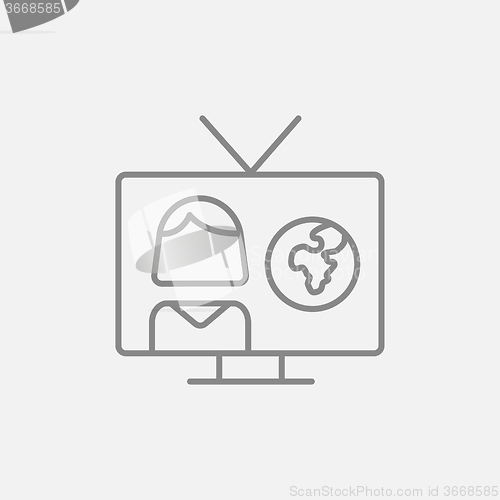 Image of TV report line icon.