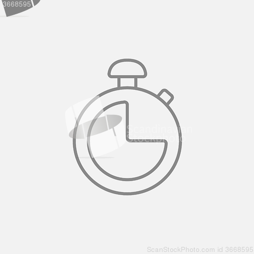 Image of Stopwatch line icon.