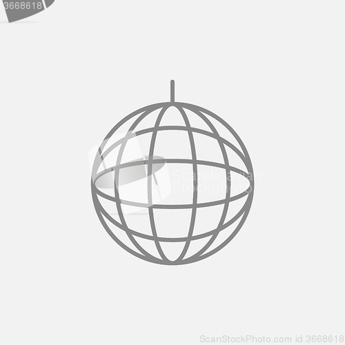 Image of Disco ball line icon.