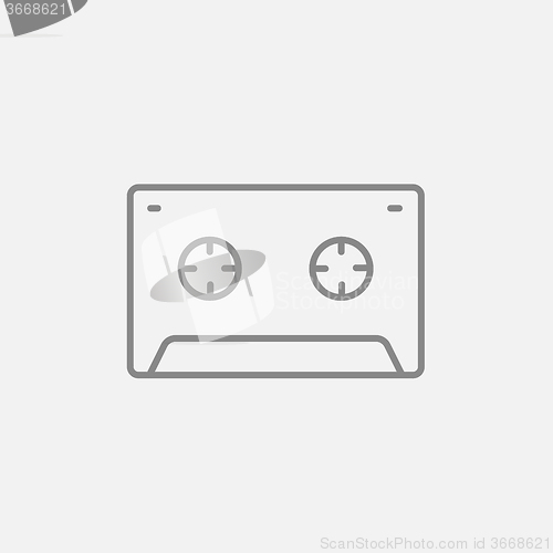 Image of Cassette tape line icon.