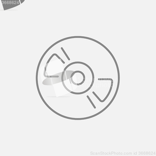 Image of Reel tape deck player recorder line icon.