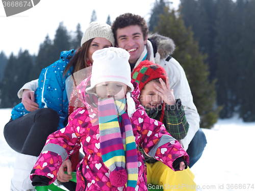 Image of winter family