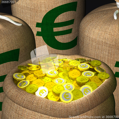 Image of Bags Of Coins Showing European Earnings