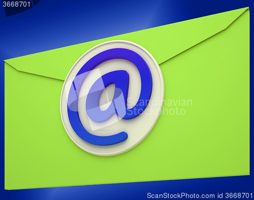 Image of Email Icon Shows Emailing Correspondence Or Contacting