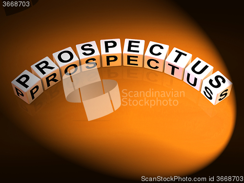 Image of Prospectus Dice Show Brochures that Advertise Inform and Describ