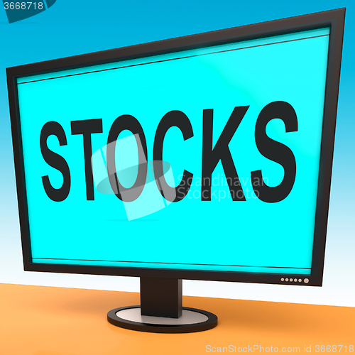 Image of Stocks Screen Shows Shares And Stock Market