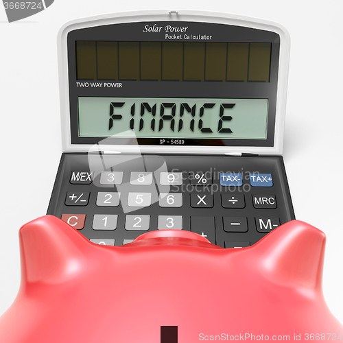 Image of Finance Calculator Shows Money, Commerce And Accounting