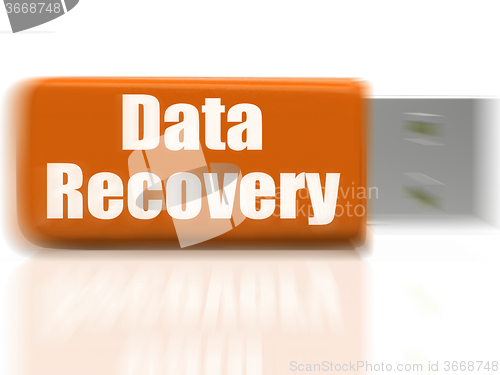 Image of Data Recovery USB drive Means Safe Files Transfer Or Data Recove