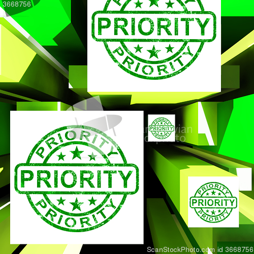 Image of Priority On Cubes Shows Urgent Dispatch