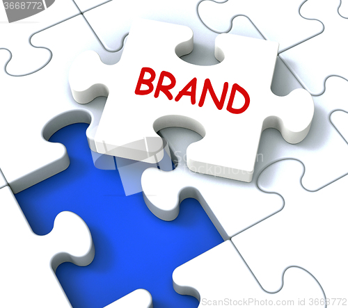 Image of Brand Jigsaw Shows Business Branding Trademark Or Product Label