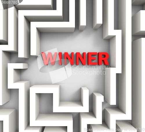 Image of Winner In Maze Shows Puzzle Solution