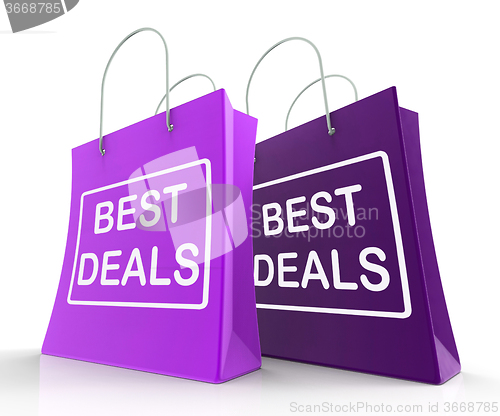 Image of Best Deals Bags Represent Bargains and Discounts