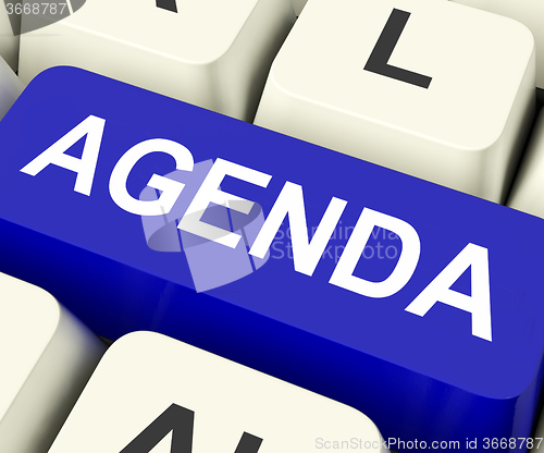 Image of Agenda Key Means Schedule Or Outline\r