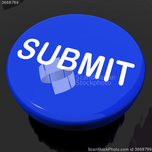 Image of Submit Button Shows Submitting Submission Or Application
